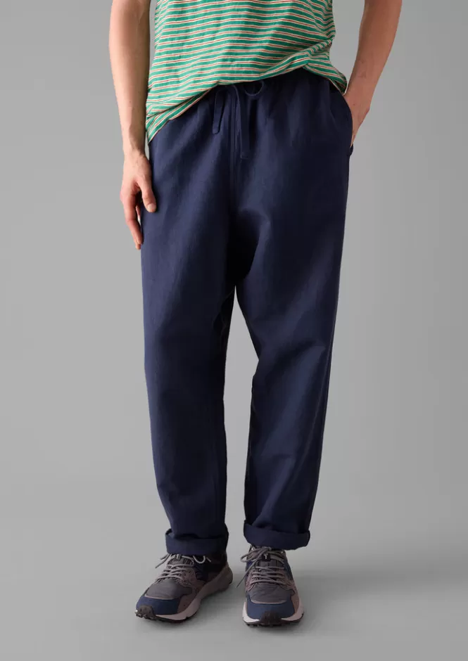 Shop Alfie Garment Dyed Herringbone Trousers Loungewear | Trousers