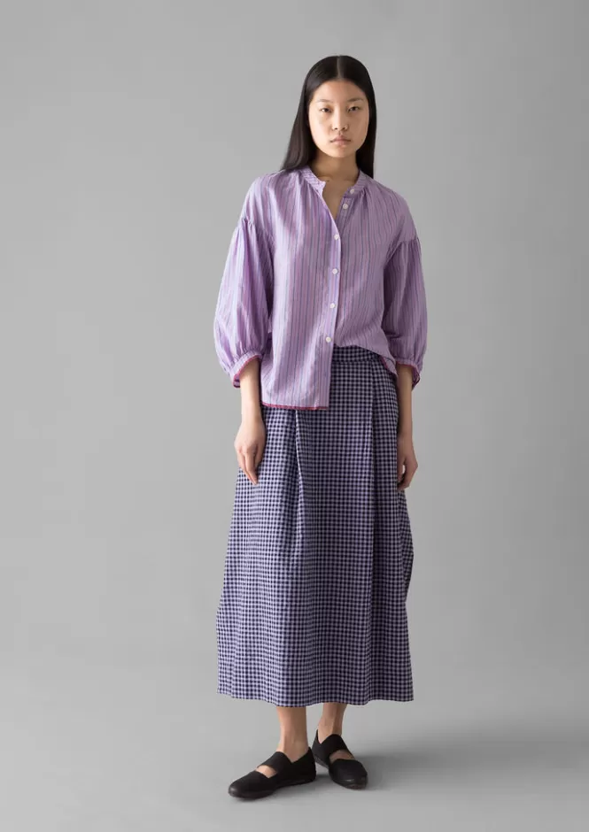 Outlet Cotton Gingham Seersucker Skirt Women Skirts