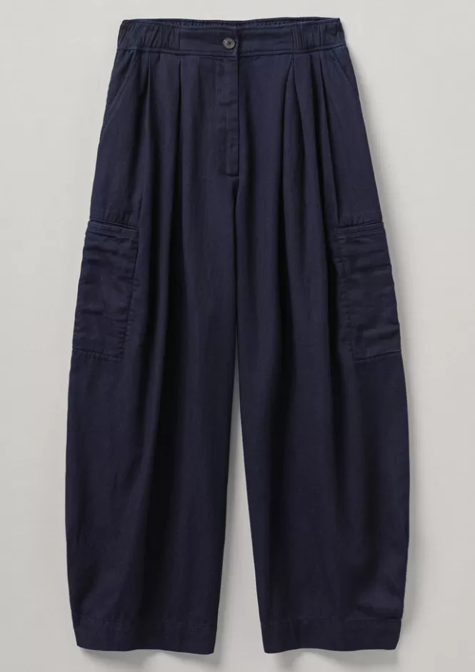 Best Cotton Twill Wide Leg Trousers Women Trousers