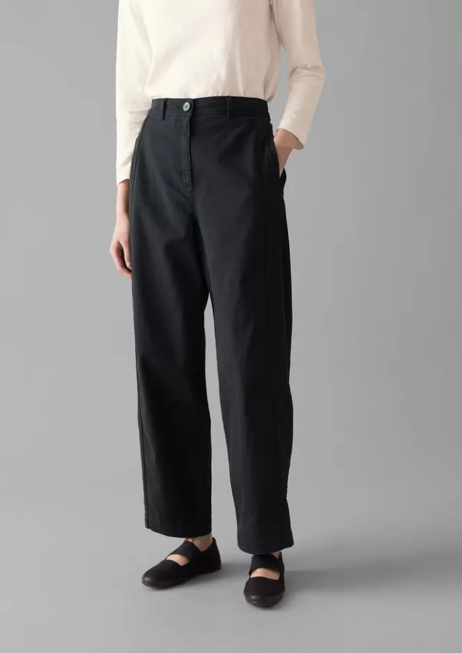 Best Sale Kathe Flat Front Cotton Twill Trousers Women Trousers