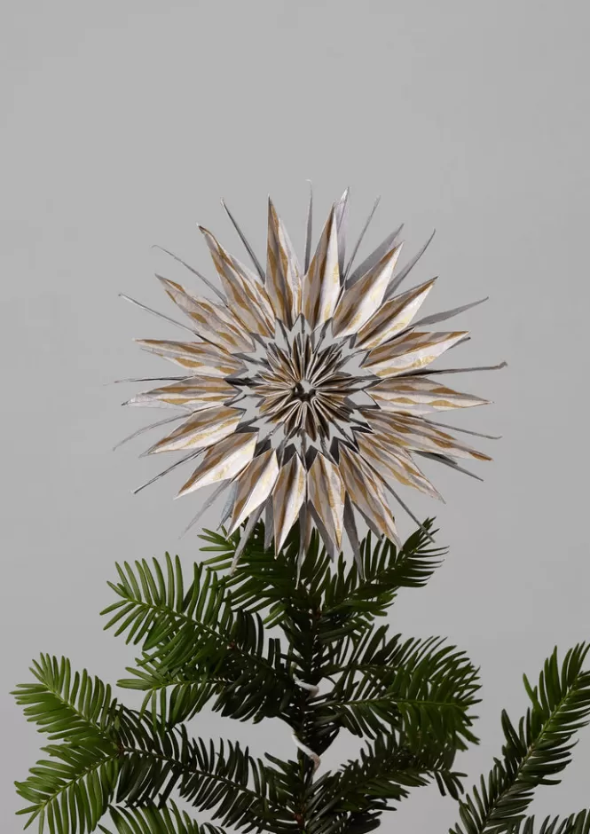 Fashion Lokta Paper Star Tree Topper Christmas Decorations