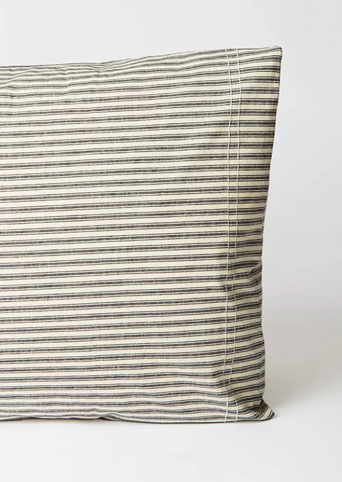 Store Organic Cotton Ticking Stripe Housewife Pillowcase Textiles | Bed Linen