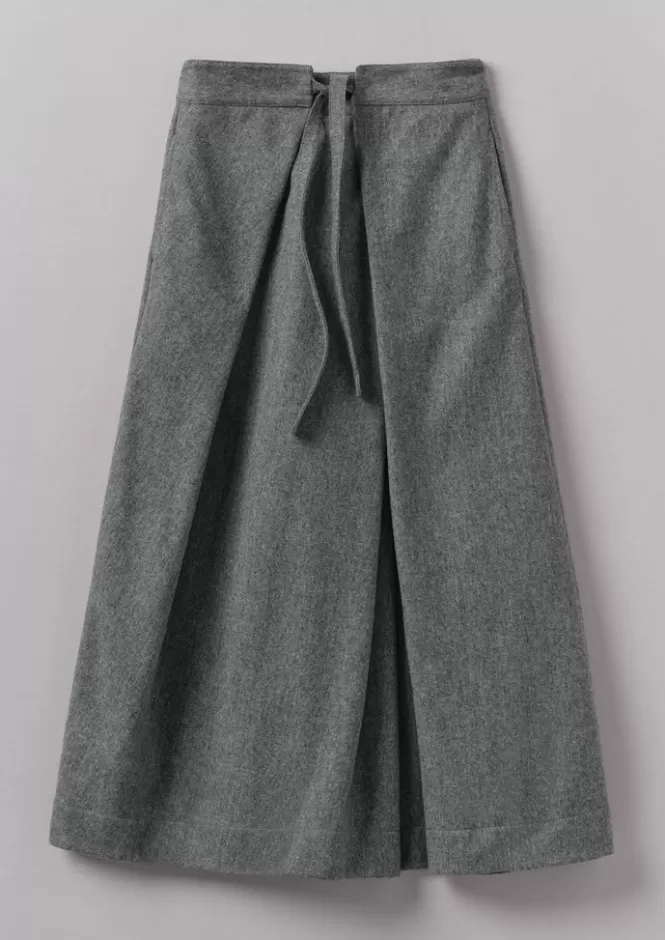 Fashion Wool Flannel Tie Front Culottes Women Skirts | Trousers